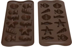 Moule en silicone professionnel Silikomart Easy Choc fritures en chocolat 44x38mm