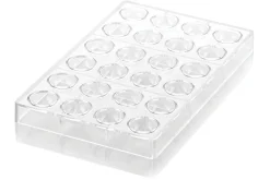 Moule en tritan et insert en silicone Silikomart Chocado 24 demi-sphères