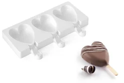 Moule à glaces en silicone Silikomart Mini Heart - 3 empreintes