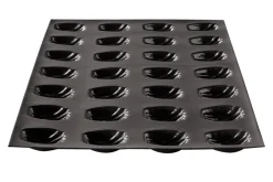 Moule 28 mini madeleines Flexipan anti-adhérent en silicone et tricot de verre 40x30cm