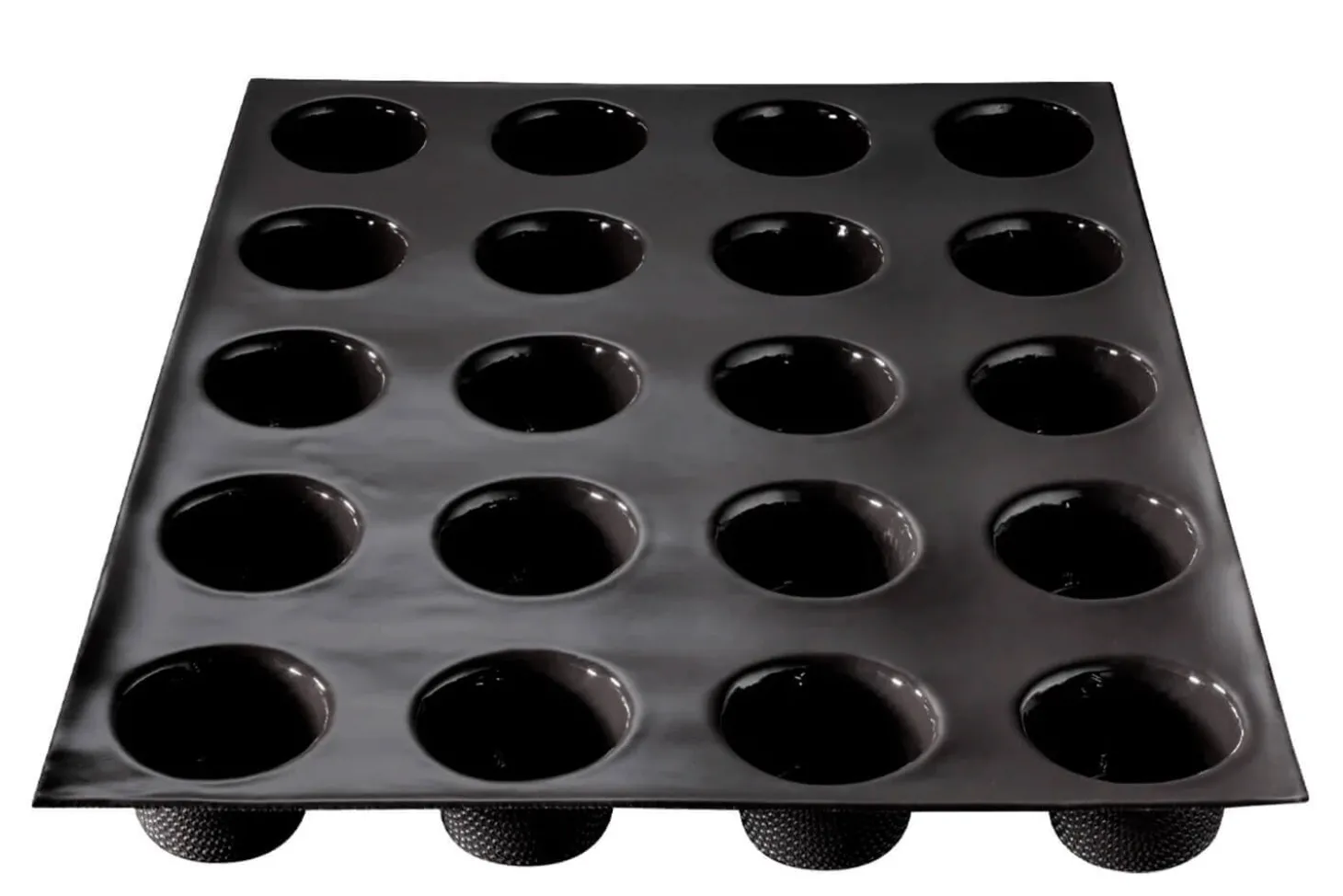 Moule 20 mini muffins Flexipan anti-adhérent en silicone et tricot de verre