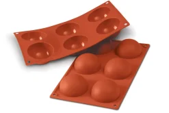 Moule professionnel en silicone Silikomart Silicon Flex 300x175mm 6 demi-sphères 7cm