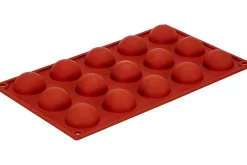 Moule professionnel en silicone Silikomart Silicon Flex 300x175mm 15 demi-sphères 4cm