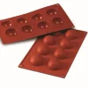 Moule professionnel en silicone Silikomart Silicon Flex 300x175mm 8 demi-sphères 5cm