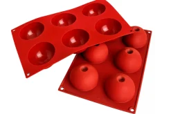Moule professionnel en silicone Silikomart Silicon Flex 300x175mm 6 demi-sphères 7.5cm