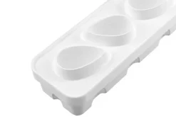 Moule pâtissier 5 fraises 3D Silikomart en silicone blanc