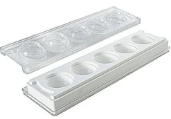 Moule pâtissier silicone blanc Silikomart 5 sphères 3D diamètre 58mm