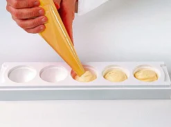 Moule pâtissier Silikomart silicone blanc 5 sphères 3D diamètre 48mm