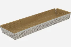 Moule rectangulaire à fond amovible De Buyer et feuille cuisson