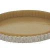 Moule à tarte cannelé inox fond amovible De Buyer et feuille cuisson