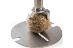 Moulin à muscade manuel Peugeot Madras en bois de hêtre, inox et acrylique chocolat 15cm