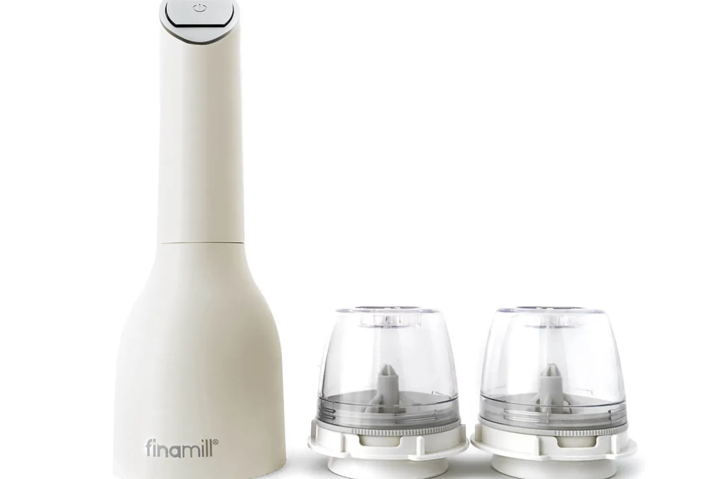 Moulin à épices électrique Finamill PRO Plus crème + 2 capsules de broyage