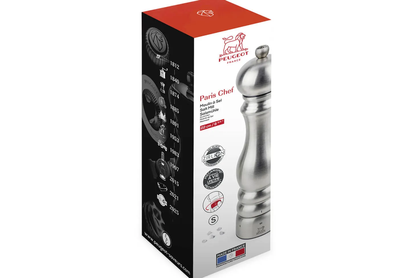 Moulin à épices manuel Peugeot Paris Specials Chef U Select en acier inox 22cm