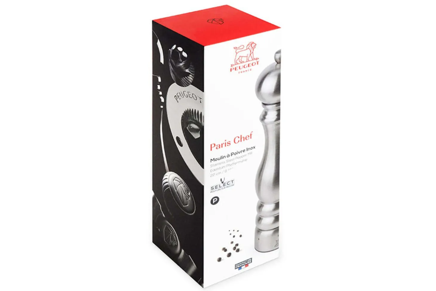 Moulin à épices manuel Peugeot Paris Specials Chef U Select en acier inox 22cm