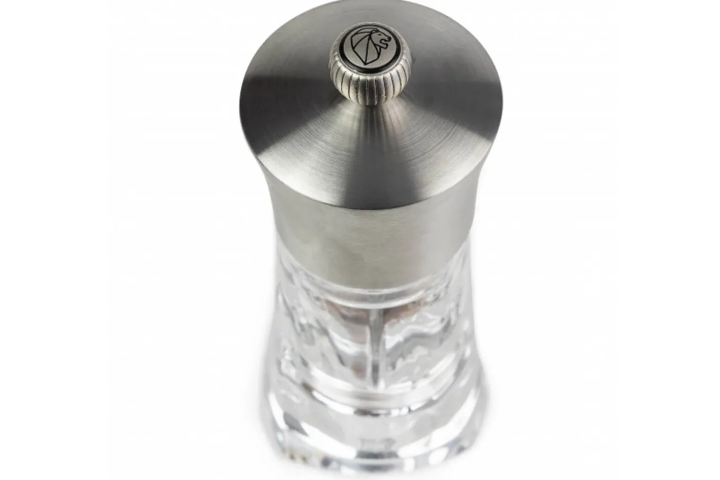 Moulin à piment sec manuel Peugeot Ouessant en inox et acrylique 14cm