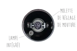 Moulin à poivre électrique Peugeot Zeli en ABS avec éclairage 14cm