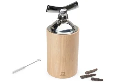 Moulin à poivre long manuel Peugeot Isen en bois et inox 16cm
