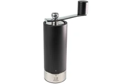Moulin à poivre à manivelle Peugeot Isen U'Select en inox et bois de hêtre noir 18cm