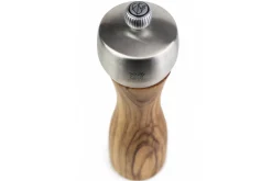 Moulin à poivre manuel Peugeot Fidji en bois d'olivier et inox