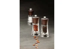 Moulin à poivre manuel Peugeot Oléron chocolat en acrylique et bois 14cm