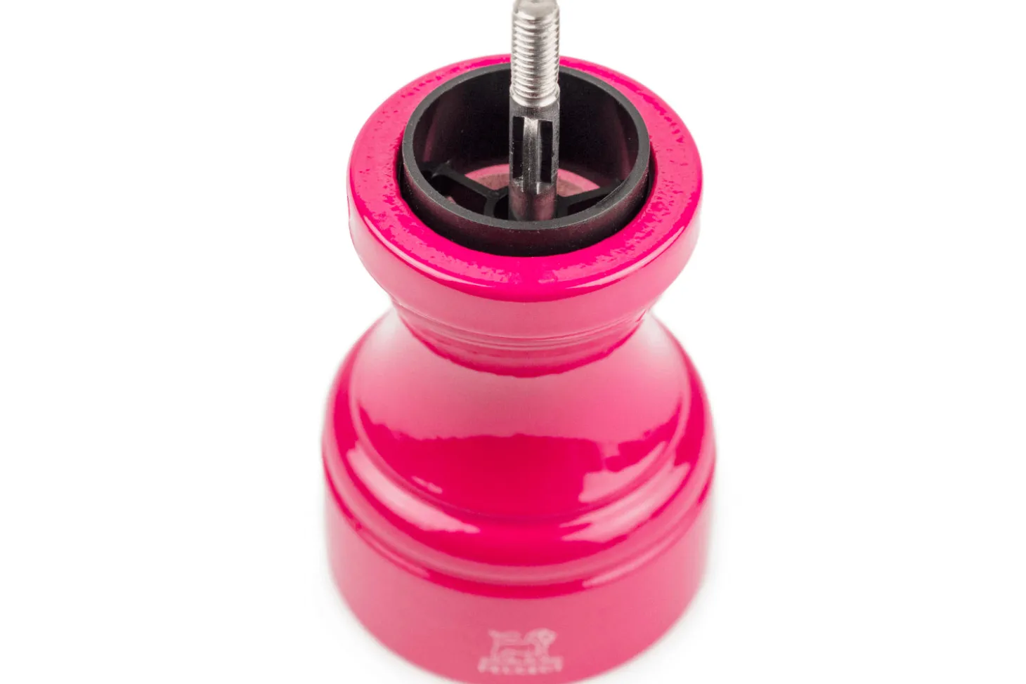 Moulin à poivre manuel Peugeot Bistro en bois de hêtre laqué rose bonbon 10cm