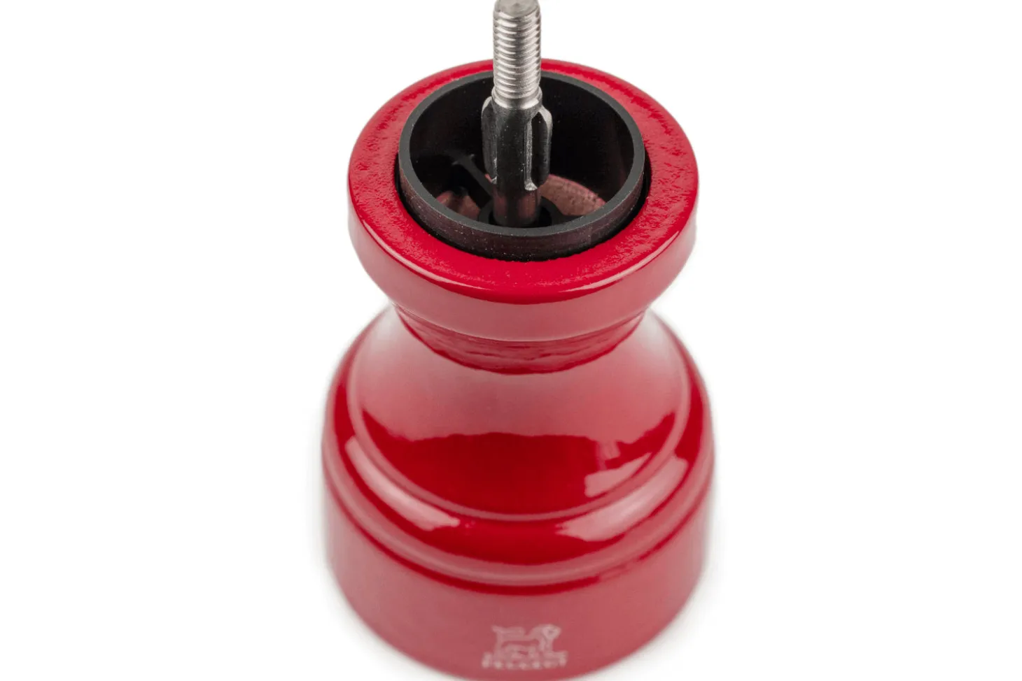Moulin à poivre manuel Peugeot Bistro en bois de hêtre laqué rouge passion 10cm