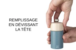 Moulin à poivre manuel Peugeot Boréal en bois Bleu Céleste