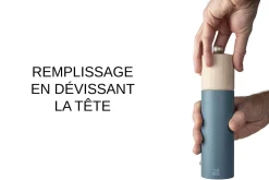 Moulin à poivre manuel Peugeot Boréal en bois Bleu Céleste