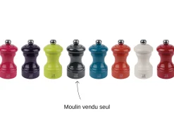 Moulin à poivre manuel Peugeot Bistro en bois de hêtre laqué ardoise 10cm