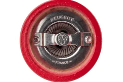 Moulin à sel sec manuel Peugeot Bistro en bois laqué rouge passion 10cm