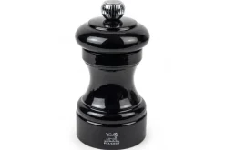 Moulin à sel sec manuel Peugeot Bistro en bois de hêtre laqué noir 10cm