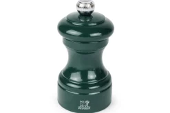Moulin à sel sec manuel Peugeot Bistro en bois de hêtre laqué vert forêt 10cm