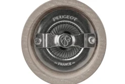 Moulin à sel sec manuel Peugeot Bistro en bois de hêtre laqué gris taupe 10cm