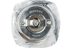 Moulin à sel sec manuel Peugeot Ouessant en inox et acrylique 14cm