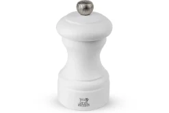 Moulin à sel sec manuel Peugeot Bistro en bois de hêtre blanc mat 10cm