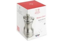 Moulin à sel sec manuel Peugeot Bistro Chef en inox 10cm