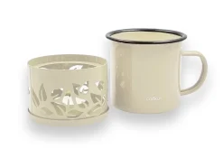 Mug à thé Cookut Sixtea chauffé à la bougie blanc