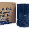 Mug à thé Cookut Sixtea chauffé à la bougie bleu