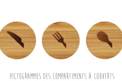 Organisateur de tiroir Joseph Joseph DrawerStore Bamboo pour ustensiles et couverts