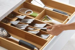 Organisateur extensible de cuisine Joseph Joseph DrawerStore Bamboo en bambou