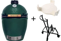 Pack Big Green Egg Large barbecue + convEGGtor + chariot à roulettes