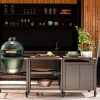 Pack Big Green Egg Medium barbecue + convEGGtor + table modulaire + meuble placard + 6 roulettes