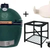 Pack Big Green Egg XLarge barbecue + convEGGtor + table modulaire + 4 roulettes