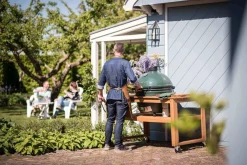 Pack Big Green Egg XLarge barbecue + table eucalyptus + convEGGtor + berceau de table + 4 roulettes