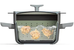 Panier vapeur/passoire pliable Berghoff Leo Balance en silicone 24cm