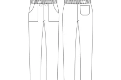 Pantalon de cuisine unisexe Egochef Coulisse noir polyester et coton à poches