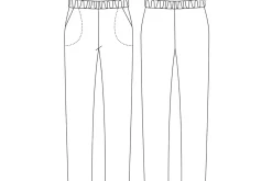 Pantalon de cuisine unisexe Egochef Nurse blanc 100% coton