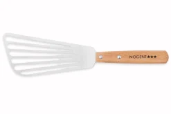 Pelle de cuisine ajourée en inox Nogent manche en bois de hêtre 28cm