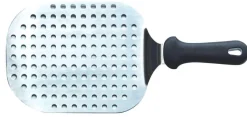 Pelle de service perforée inox 18 x 22 cm idéale pizza