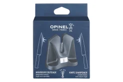 Petit aiguiseur manuel Opinel en polymère bleu 9 x 9 x 5cm